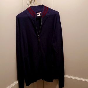 Men's zip up Cardigan w pockets